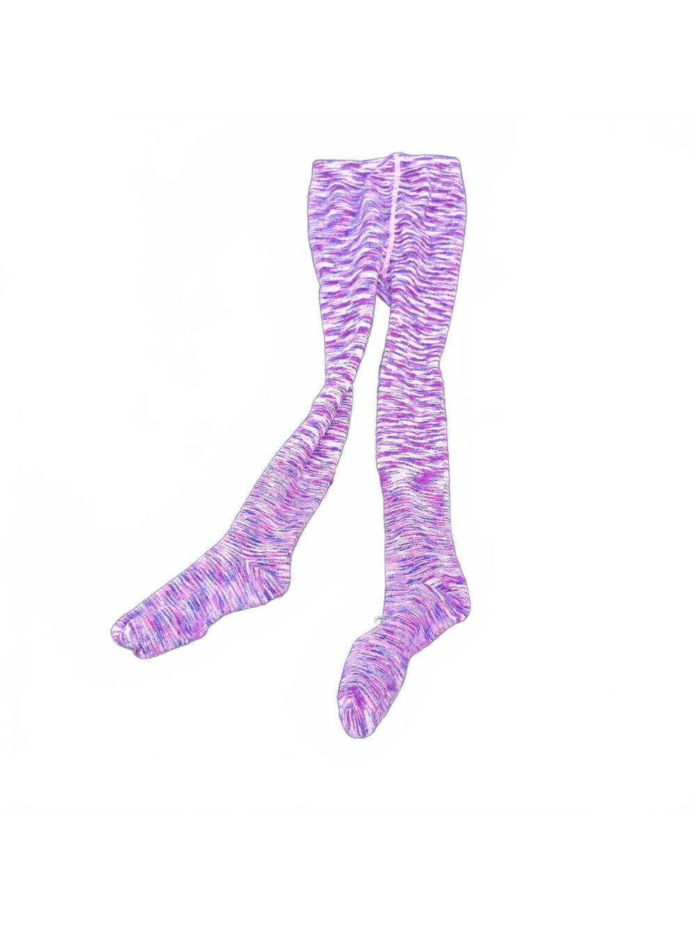 Gymboree Size Medium Large Multi-Colored Marled Striped Tights Folk Song Purple